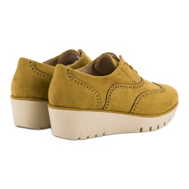 Corina Zapatos de cuña mostaza amarillo 8