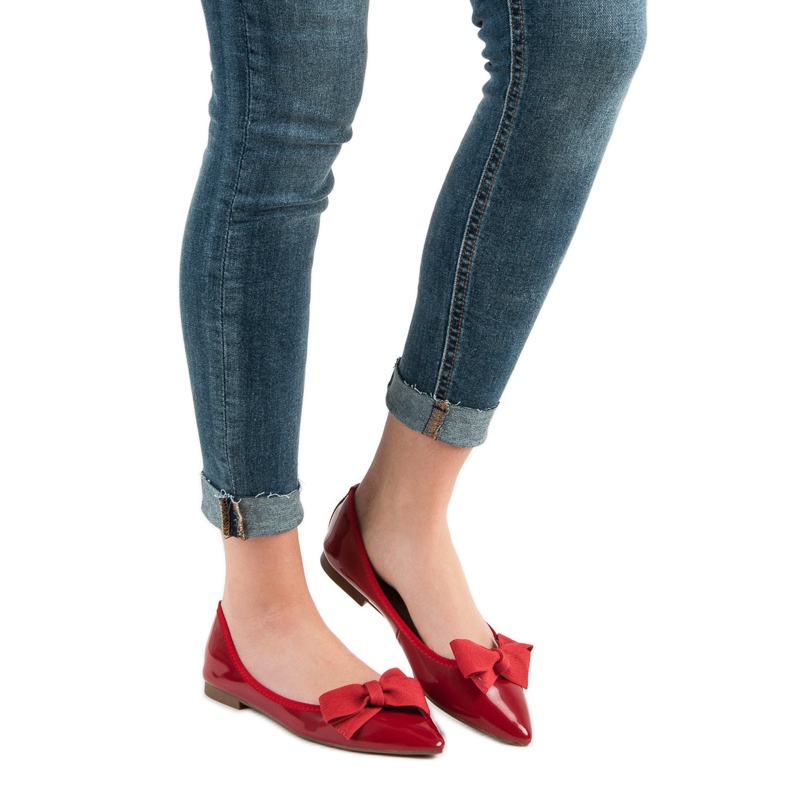 Corina Bailarinas Lacadas Con Lazo rojo 2 Corina Bailarinas Lacadas Con Lazo rojo 2
