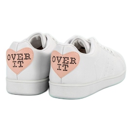 Zapatillas blancas con corazón blanco 6