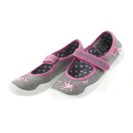 Zapatillas befado calzado infantil 114X325 plantilla Soft-B gris rosa 4