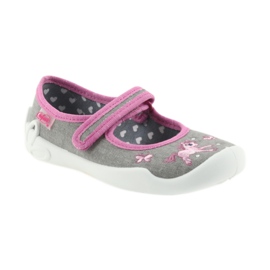 Zapatillas befado calzado infantil 114X325 plantilla Soft-B gris rosa 1