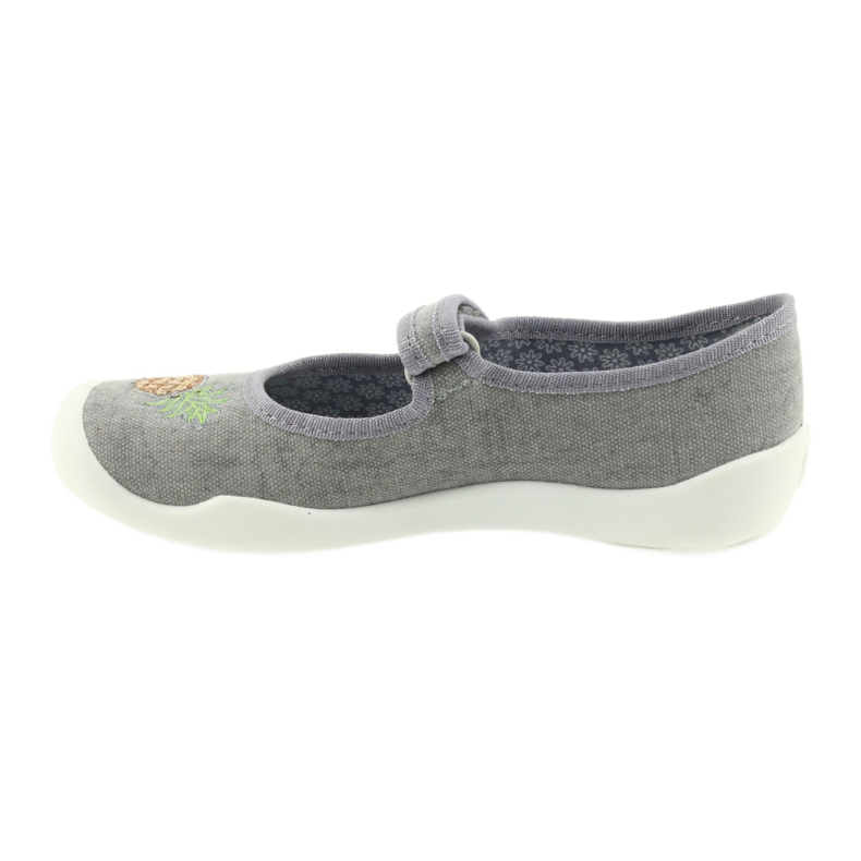Zapatillas befado zapatillas infantiles 114Y345 velcro gris amarillo 2