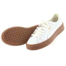 Puma Zapato de mujer Basket Platform Core W 001 blanco 4