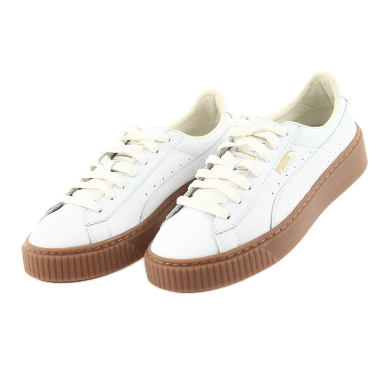 Puma Zapato de mujer Basket Platform Core W 001 blanco 3
