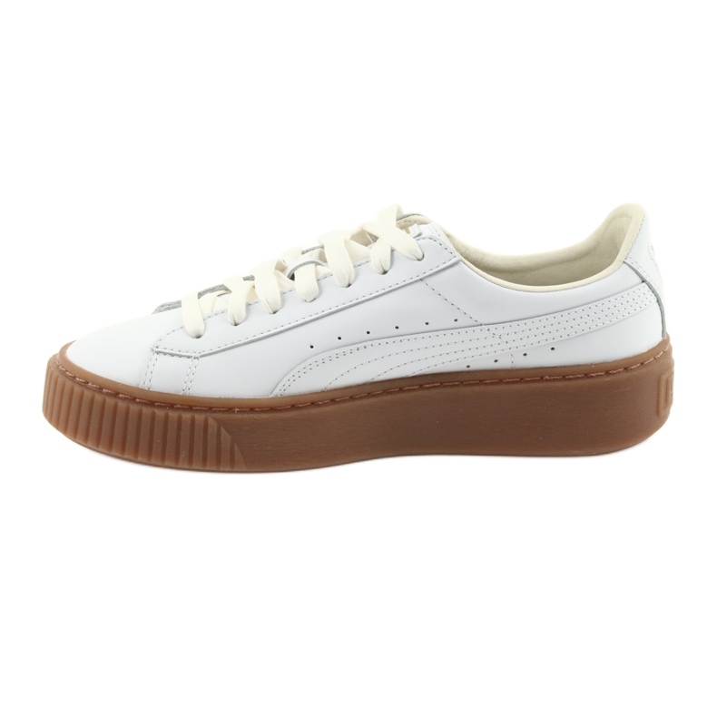 Puma Zapato de mujer Basket Platform Core W 001 blanco 2