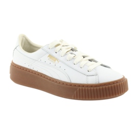 Puma Zapato de mujer Basket Platform Core W 001 blanco 1