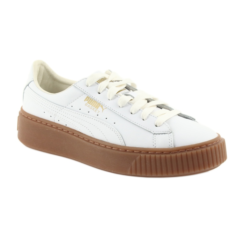 Puma Zapato de mujer Basket Platform Core W 001 blanco 1