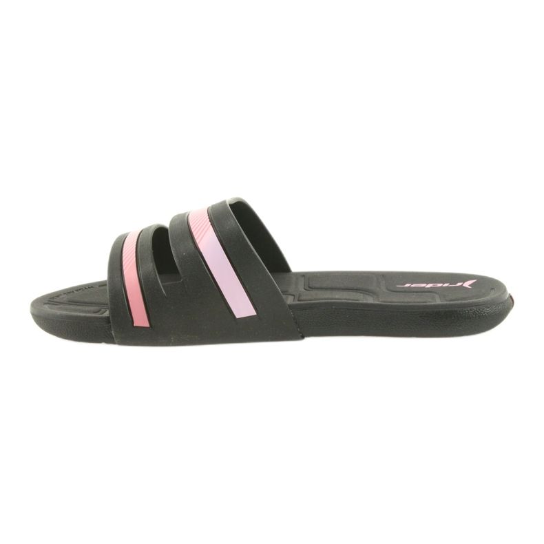 Zapatilla de piscina mujer negra Rider 82504 negro rosado 2