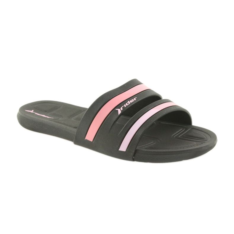 Zapatilla de piscina mujer negra Rider 82504 negro rosado 1