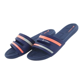 Zapatillas de piscina de mujer Rider 82504 azul marino rosado 4