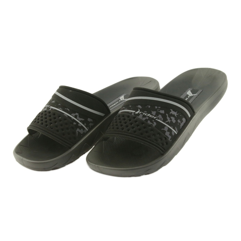 Rider 82499 pantuflas de ocio para hombre negras negro 3
