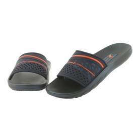 Zapatillas hombre Rider 82499 azul marino ocio naranja 4