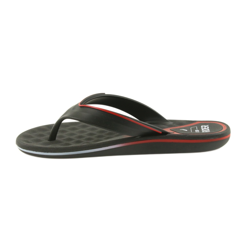 Rider 11315 chanclas de gel para hombre negro rojo 2