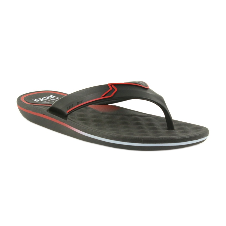 Rider 11315 chanclas de gel para hombre negro rojo 1
