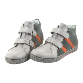 Ren But Rhine Shoes Boys With Velcro 4275 Popiel/Orange gris 4