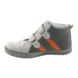 Ren But Rhine Shoes Boys With Velcro 4275 Popiel/Orange gris 2
