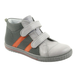 Ren But Rhine Shoes Boys With Velcro 4275 Popiel/Orange gris 1