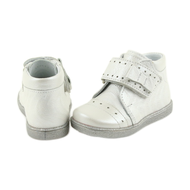 Zapatos infantiles con velcro Ren But 1535 con lazo plateado. plata 5