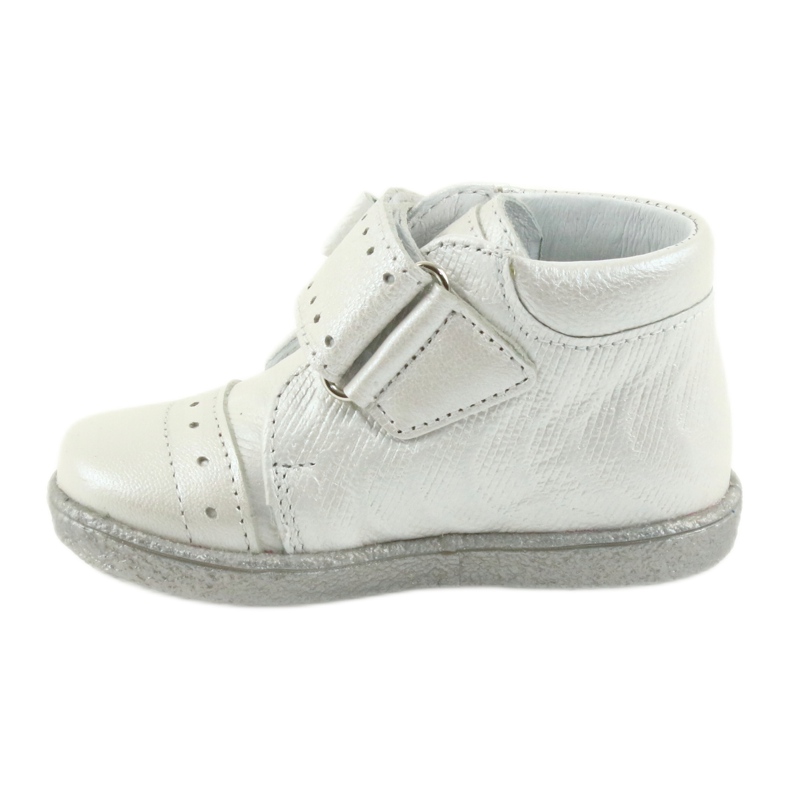 Zapatos infantiles con velcro Ren But 1535 con lazo plateado. plata 2