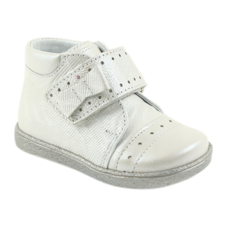 Zapatos infantiles con velcro Ren But 1535 con lazo plateado. plata 1