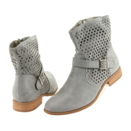 M.Daszyński Botas casual de mujer gris ante gris SA142 4