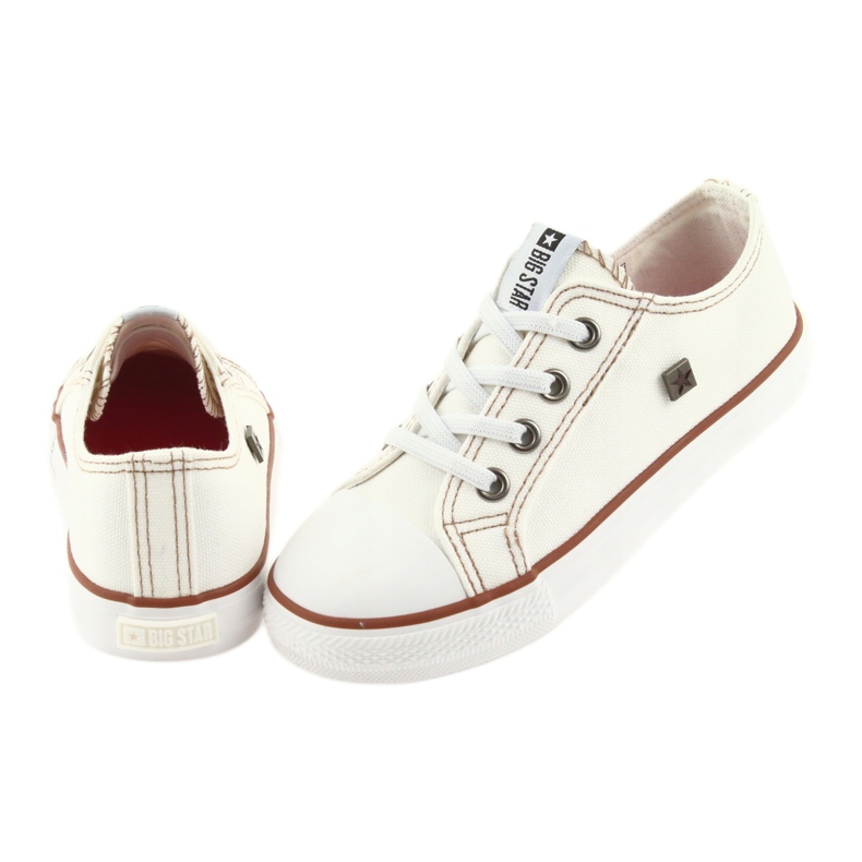 Big Star Sneakers para niños empatadas 374085 White blanco 5