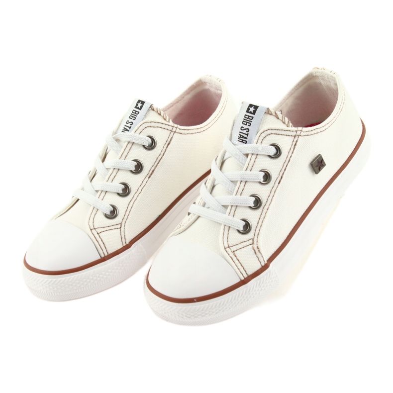 Big Star Sneakers para niños empatadas 374085 White blanco 4