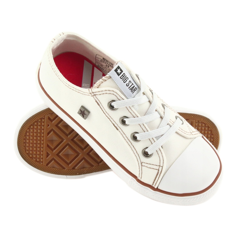 Big Star Sneakers para niños empatadas 374085 White blanco 3