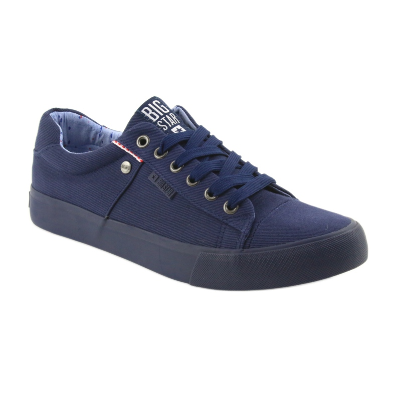 Zapatillas de hombre Big Star, azul marino atadas 174094 1