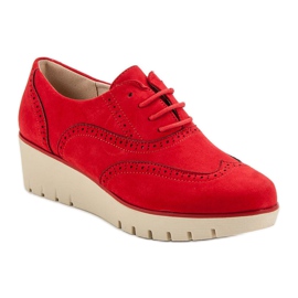 Corina Zapatos de cuña rojos 3