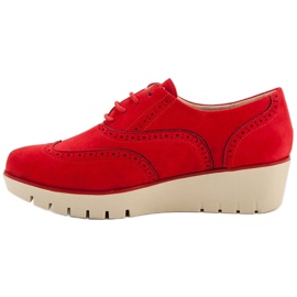 Corina Zapatos de cuña rojos 4
