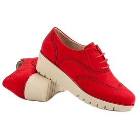 Corina Zapatos de cuña rojos 5