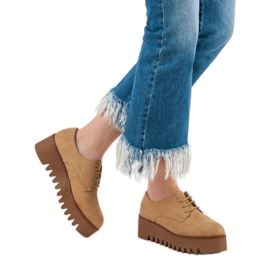Corina Zapatos camel con protector marrón 4