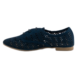 Corina Zapato calado azul marino 3