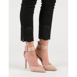 Tacones de ante beige 1