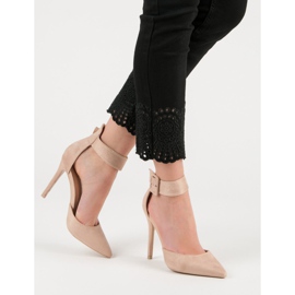 Tacones de ante beige 2