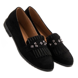 Laura Mode Mocasines de ante negro 6