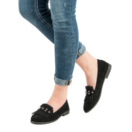 Laura Mode Mocasines de ante negro 2