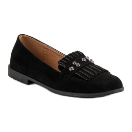 Laura Mode Mocasines de ante negro 3
