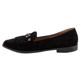 Laura Mode Mocasines de ante negro 4