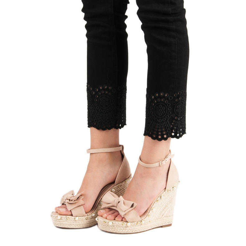 STEPHAN Sandalias Alpargatas Con Lazo marrón 2