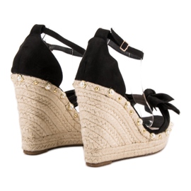STEPHAN Sandalias Alpargatas Con Lazo negro 6