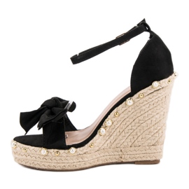 STEPHAN Sandalias Alpargatas Con Lazo negro 5