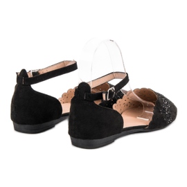 Laura Mode Bailarinas Caladas Con Cristales negro 6