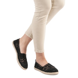 Sweet Shoes Alpargatas negras de encaje negro 1