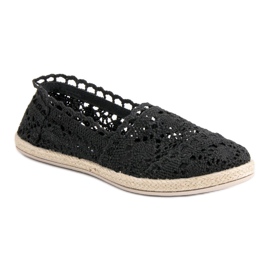 Sweet Shoes Alpargatas negras de encaje negro 2