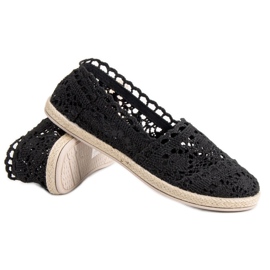 Sweet Shoes Alpargatas negras de encaje negro 4