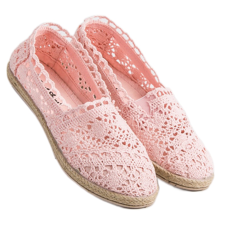 Sweet Shoes Alpargatas de encaje rosas rosado 1 Sweet Shoes Alpargatas de encaje rosas rosado 1