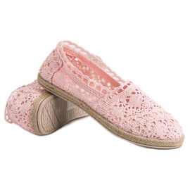 Sweet Shoes Alpargatas de encaje rosas rosado 4