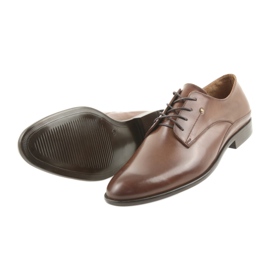 Zapatos con cordones badura para hombre 7777 marrón 5